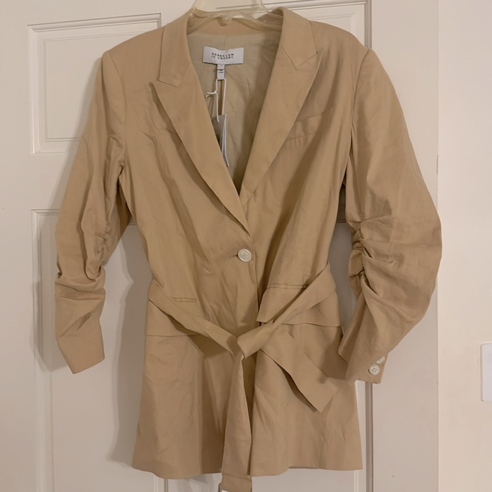 NWT Derek Lam belted lightweight khaki blazer - Picture 1 of 2